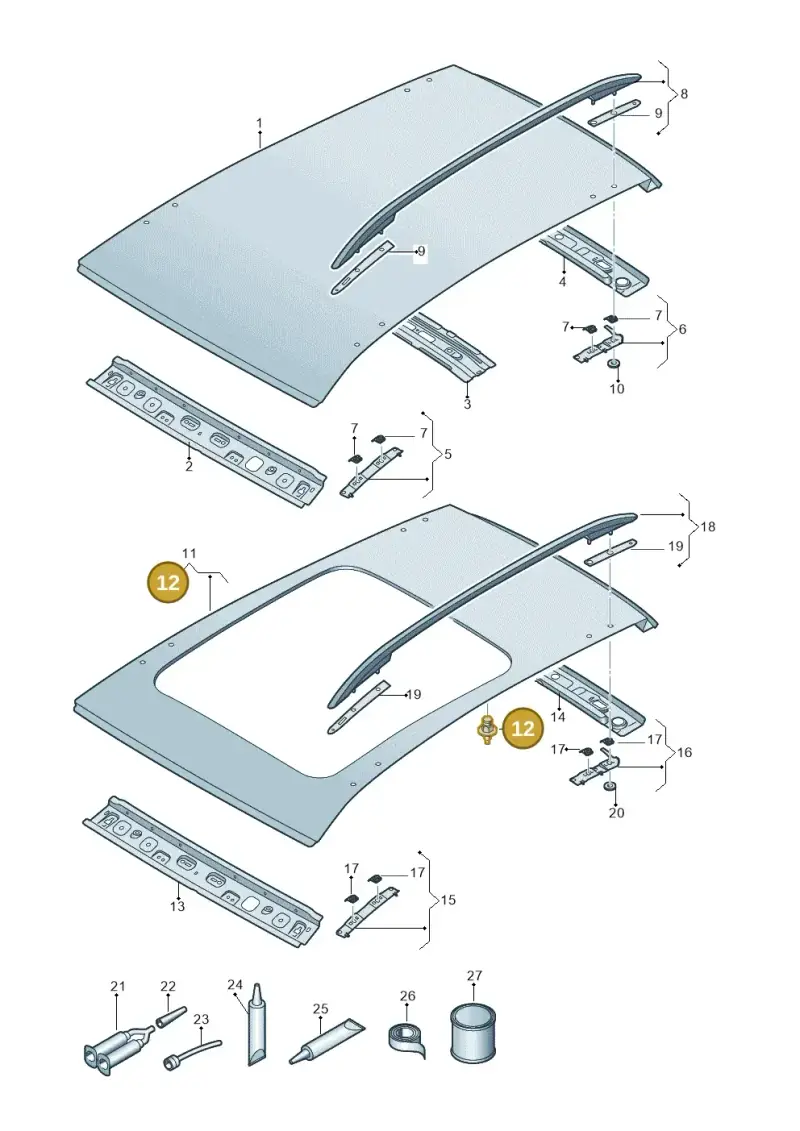 WHT005270 Volkswagen Blind Rivet Stud
