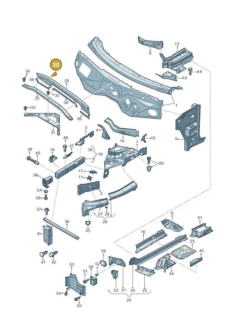 WHT005371 Volkswagen Hexagon Flange Screw