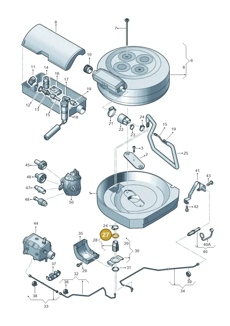 WHT005387 Volkswagen Hexagon Nut
