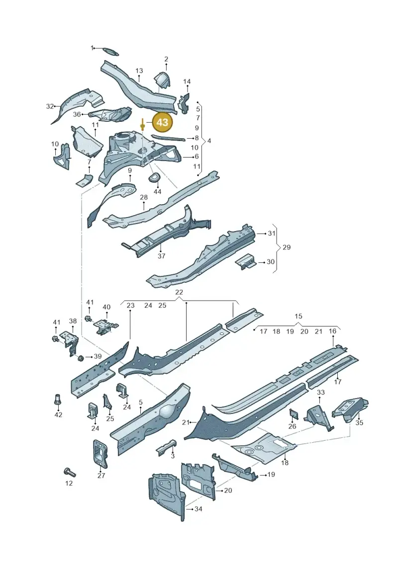 WHT005413A Volkswagen Pop Rivet
