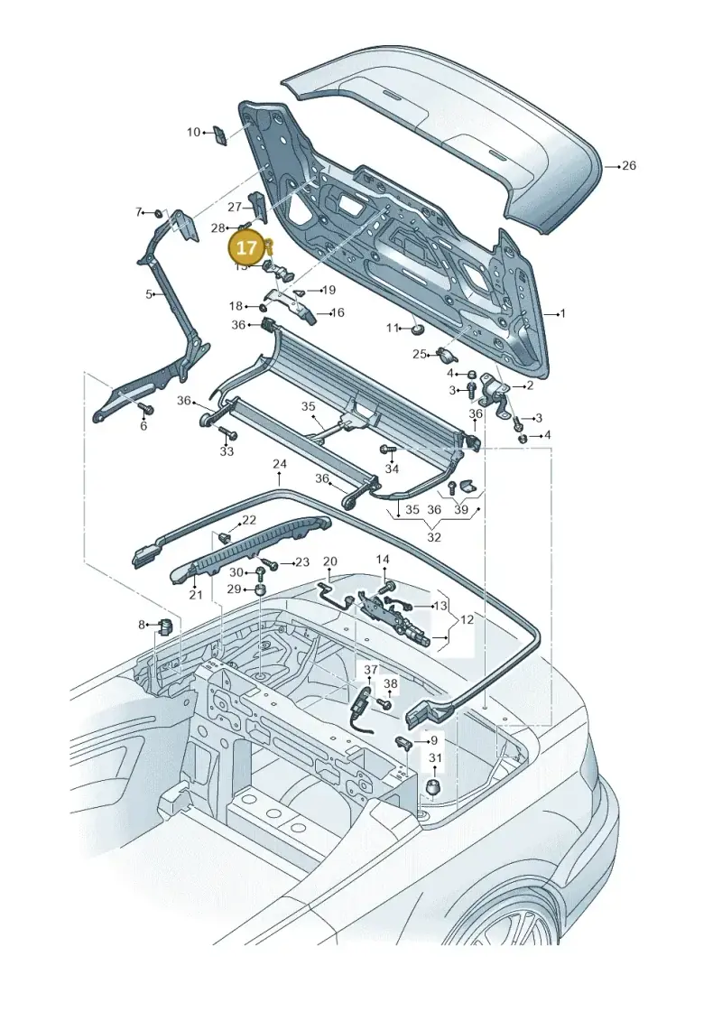WHT005492 Volkswagen Hexagon Socket Flat Head Bolt