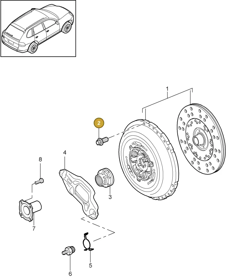WHT005505 Volkswagen Hexagon Head Bolt