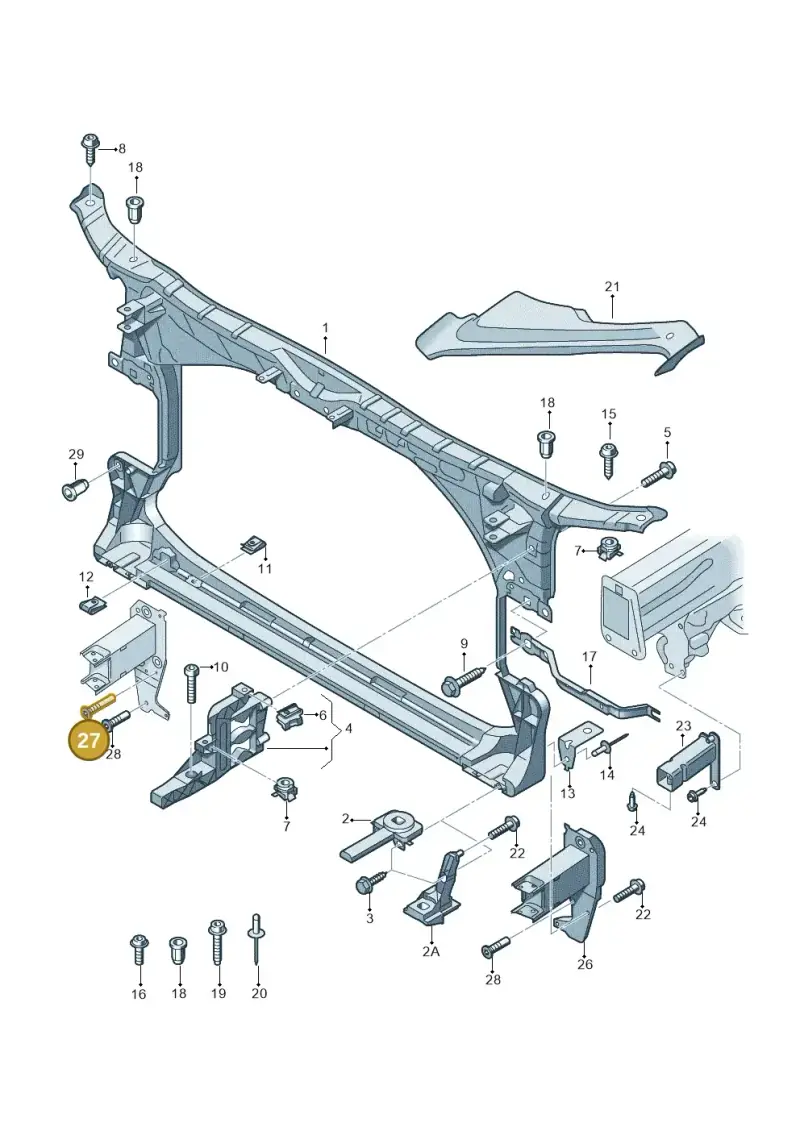 WHT005605 Volkswagen Fitted Bolt Hexagon Head