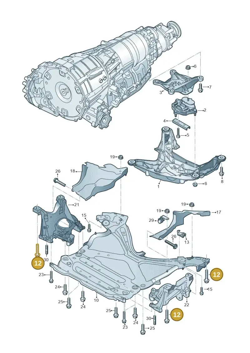 WHT005657 Volkswagen Hexagon Bolt