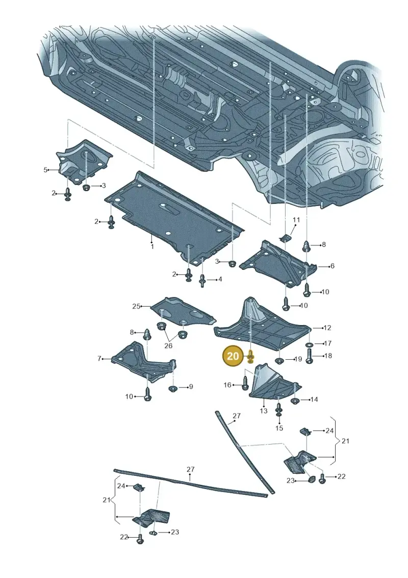 WHT005664 Volkswagen Clip