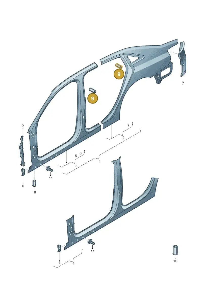 WHT005720 Volkswagen Rivetted Cap Nut