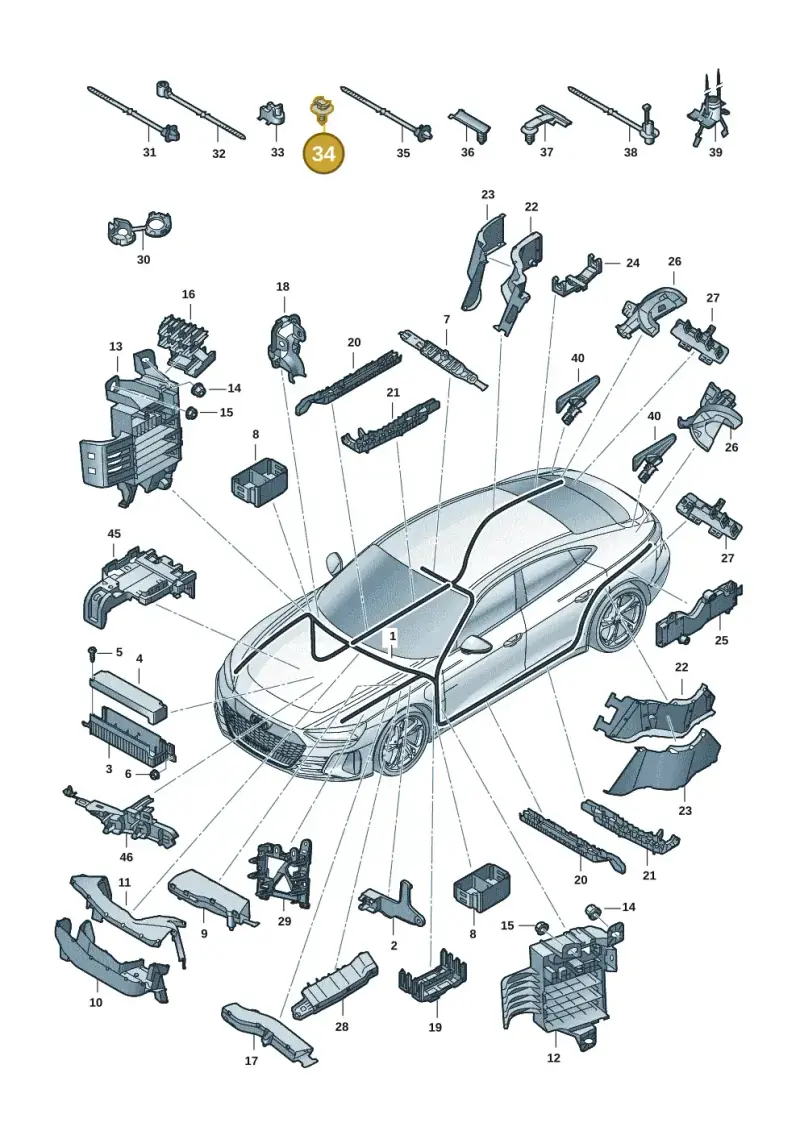 WHT005807 Volkswagen Retaining Clip