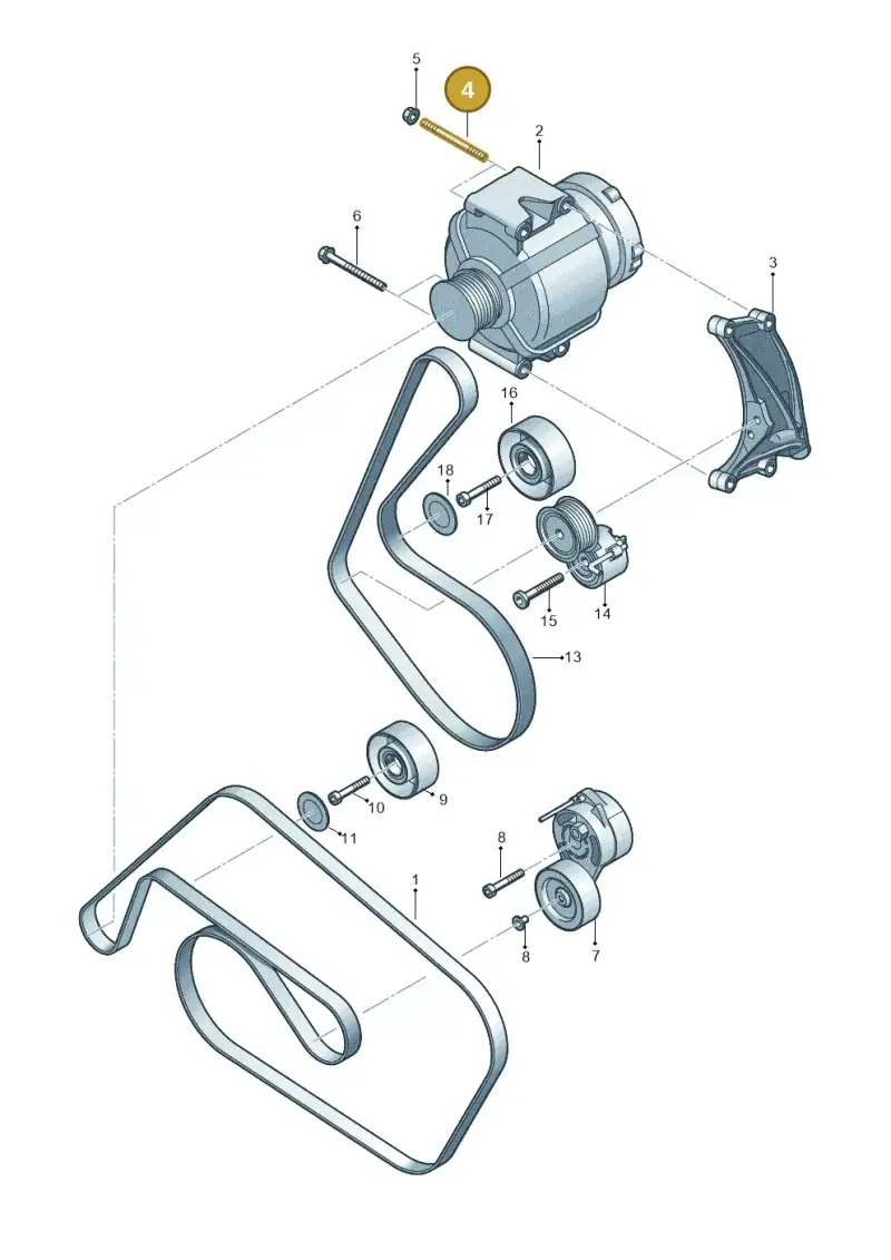 WHT005825 Volkswagen Threaded Pin