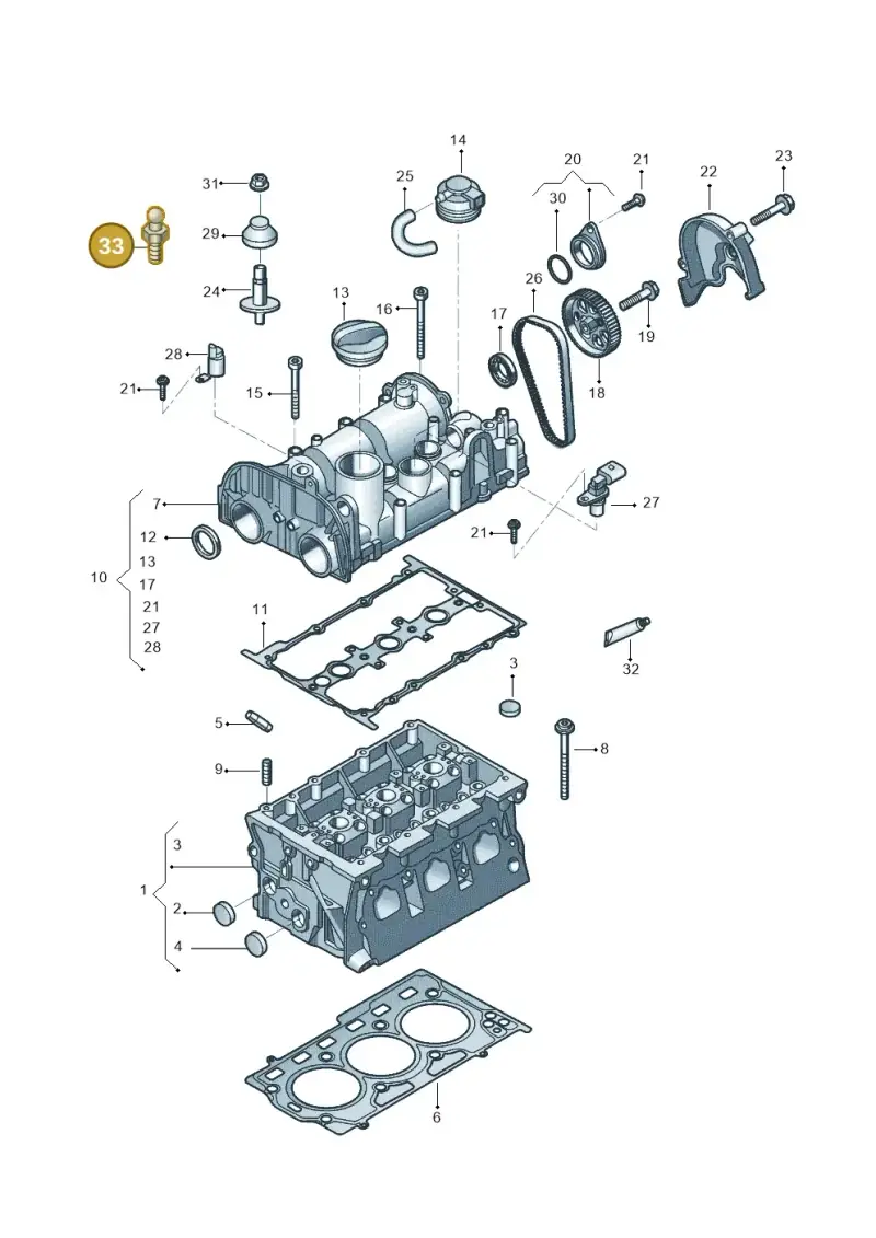 WHT006235 Volkswagen Stud