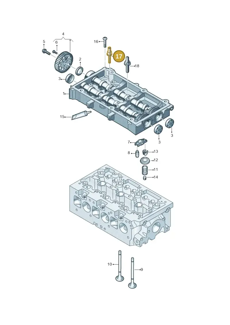 WHT006423 Volkswagen Double Stud with Hexagon Drive