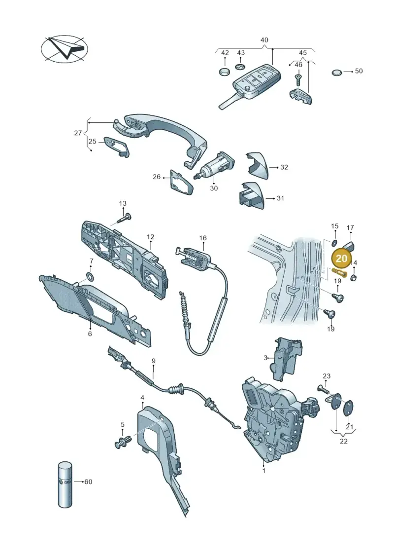 WHT006515 Volkswagen Hexagon Socket Head Locating Bolt