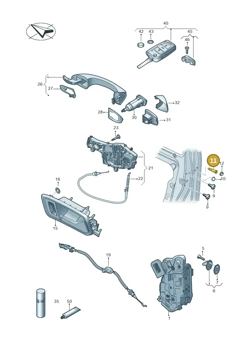 WHT006997 Volkswagen Oval Hexagon Socket Head Bolt