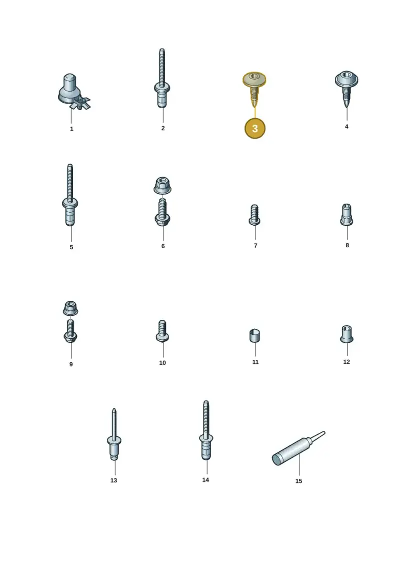 WHT007011A Volkswagen Flow Drill Screw