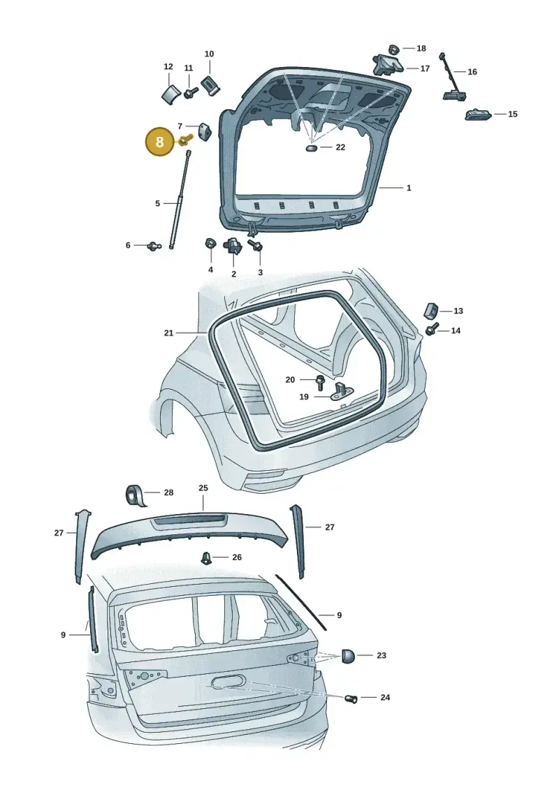 WHT007030 Volkswagen Screw with Interior Serrations