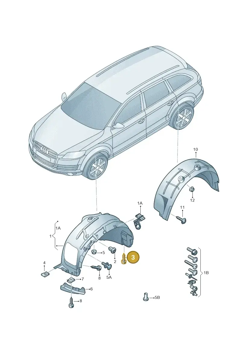 WHT007446 Volkswagen Countersunk Multi-Point Socket Head Bolt
