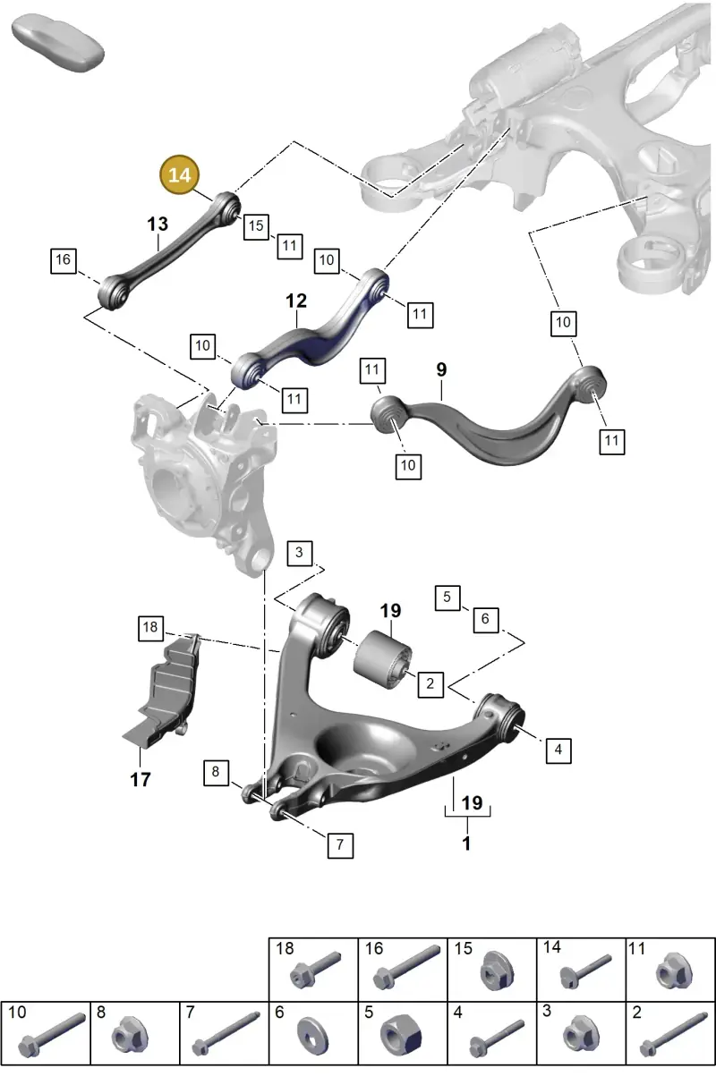 WHT007497 Volkswagen Eccentric Bolt