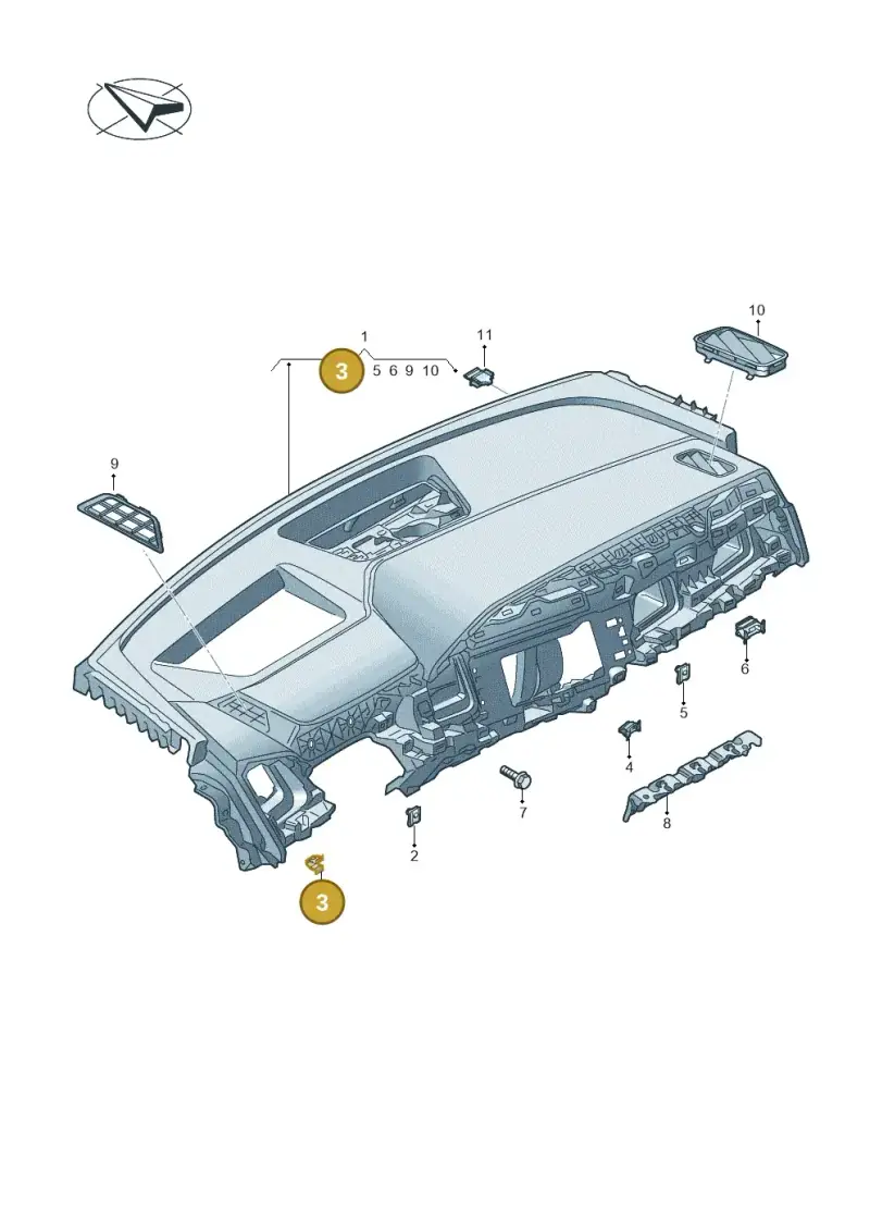 WHT007531 Volkswagen Securing Clip