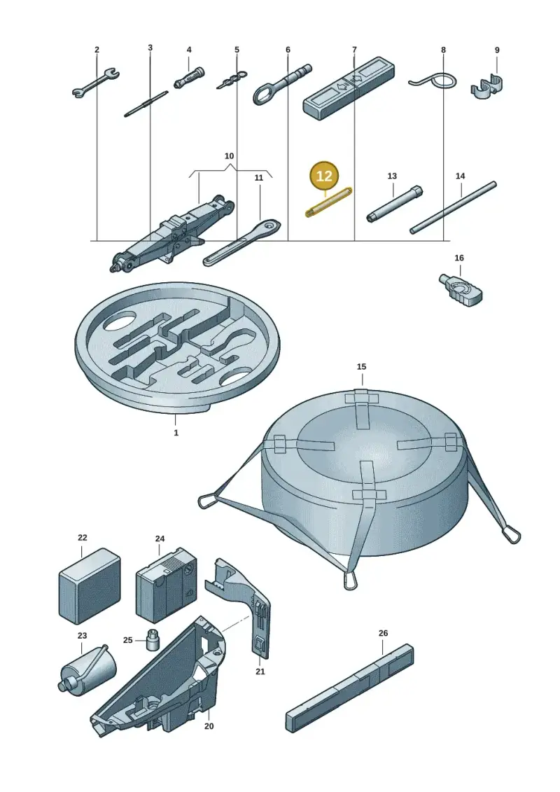 WHT007733 Volkswagen Threaded Stud