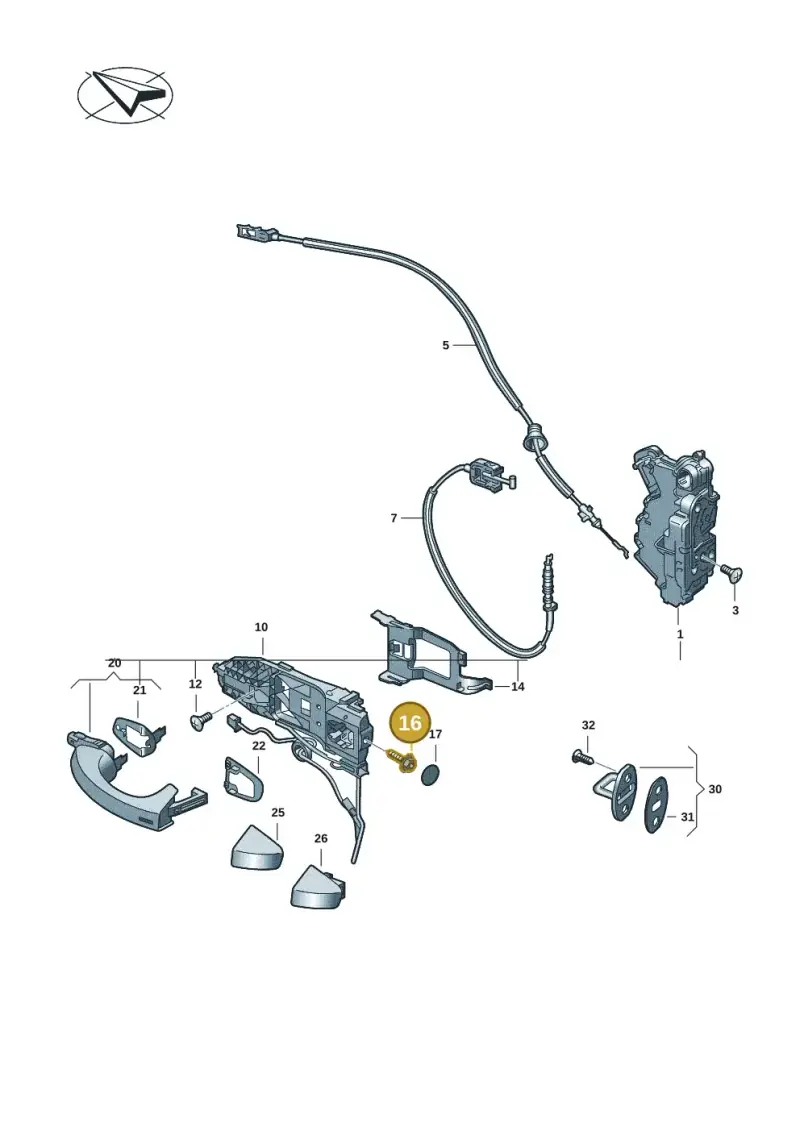 WHT007788 Volkswagen Hexagon Socket Head Bolt (Combi)