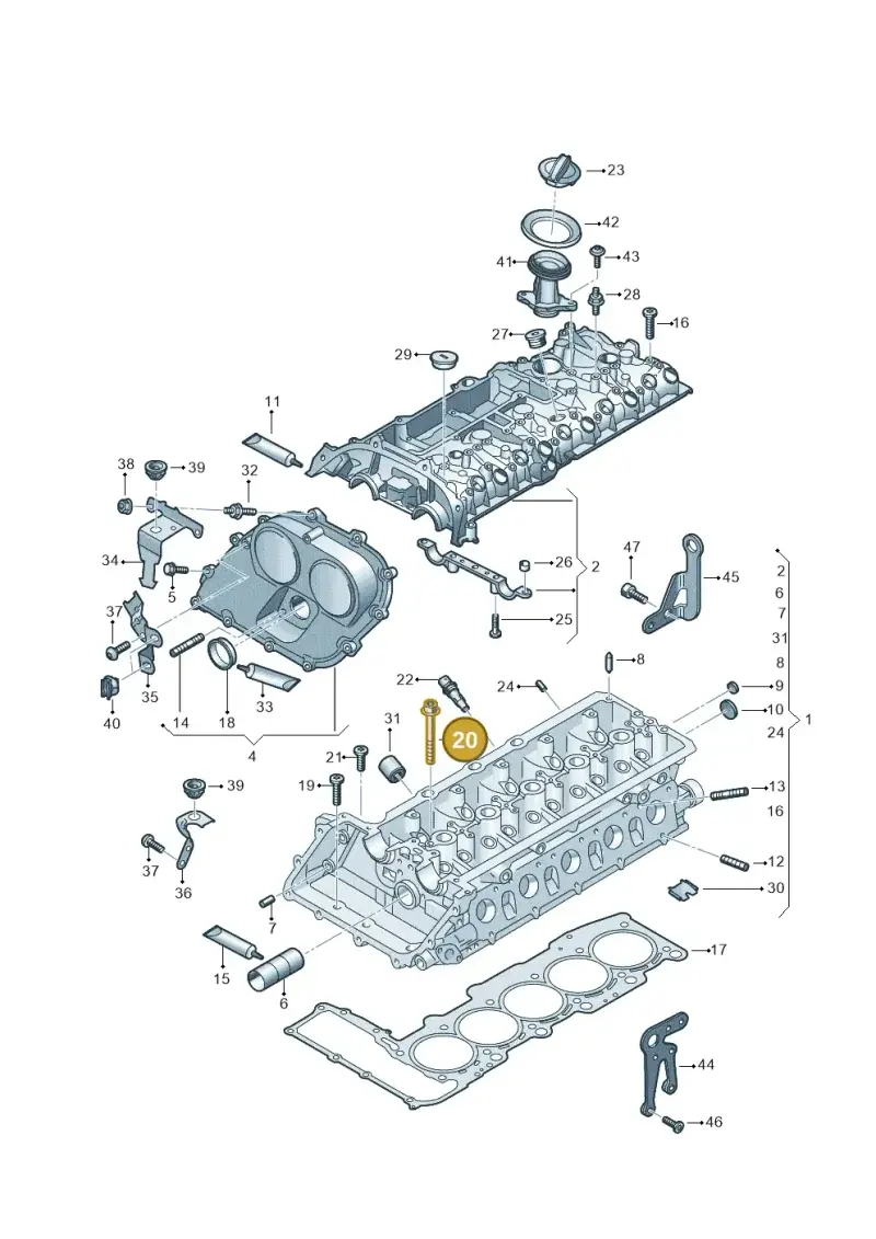 WHT007848D Volkswagen Cylinder Head Bolt