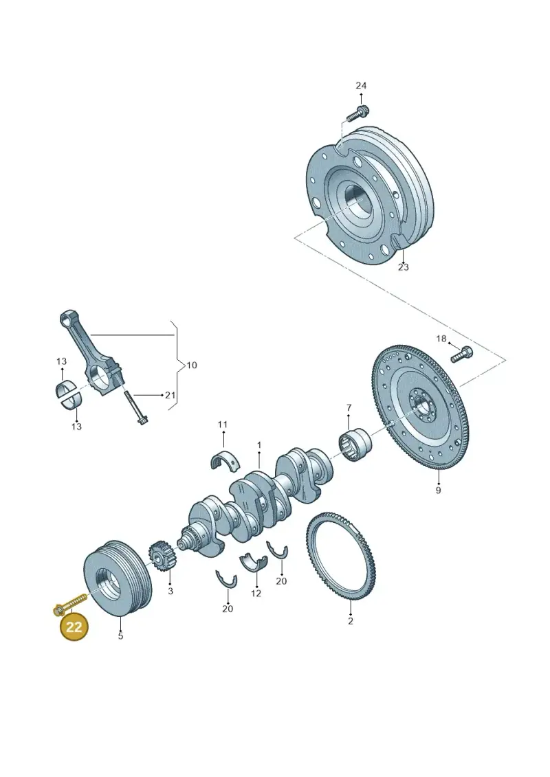 WHT008108 Volkswagen Hexagon Bolt