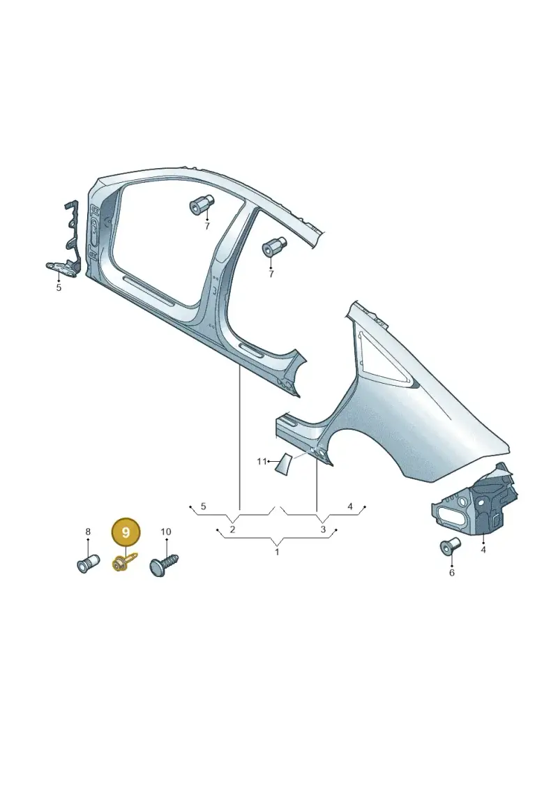 WHT008428 Volkswagen Flow Drill Screw