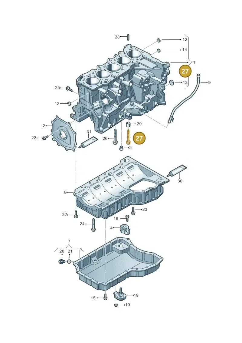 WHT008472 Volkswagen Screw with Interior Serrations