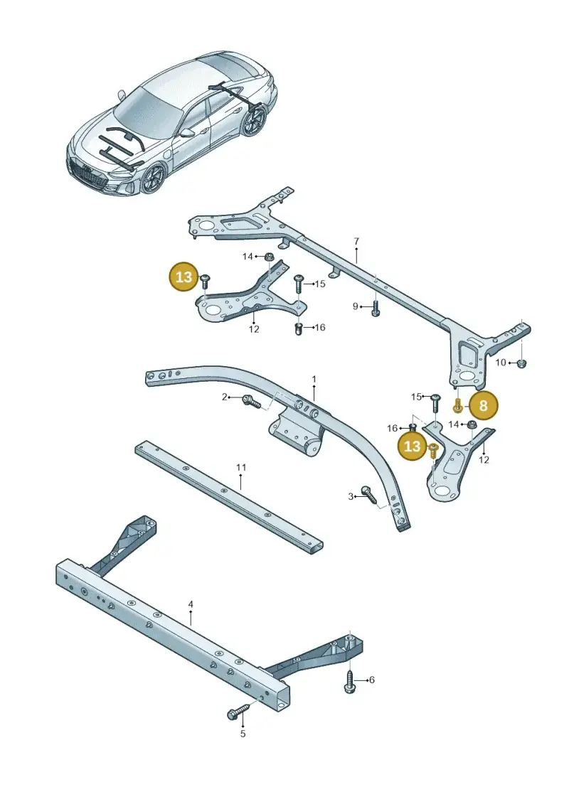 WHT008584 Volkswagen Hexalobular Flange Screw