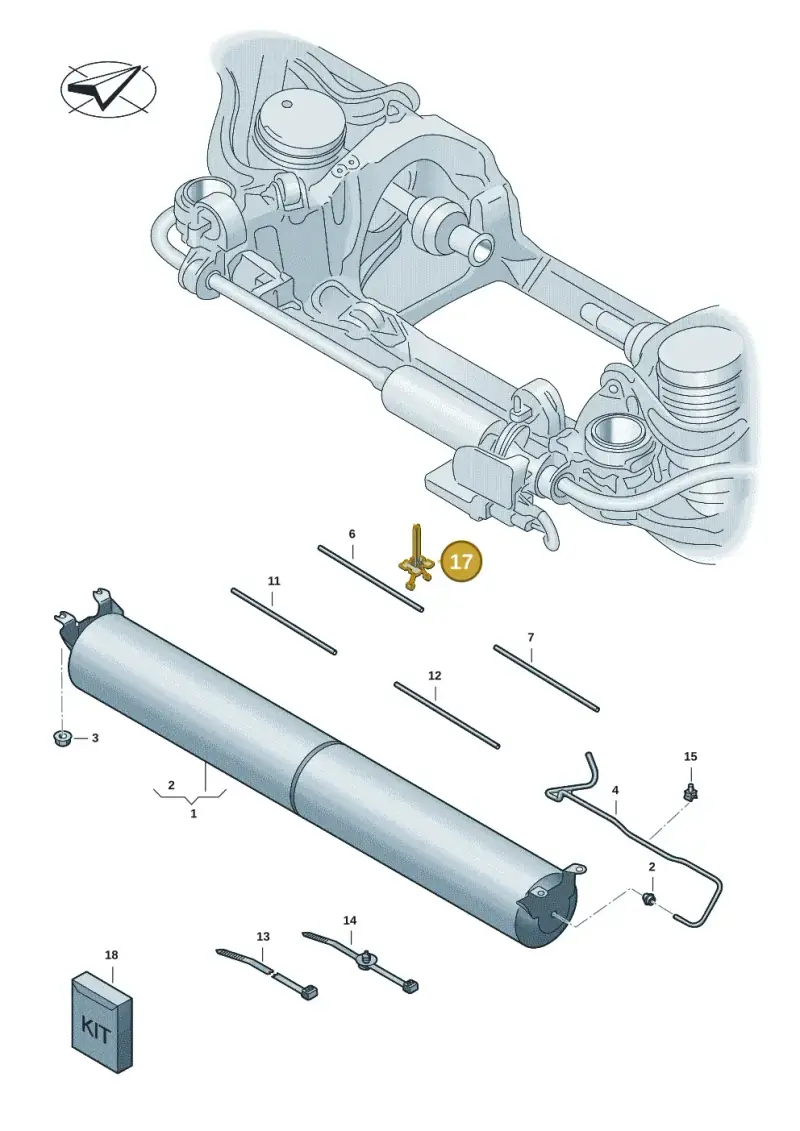 WHT008611 Volkswagen Cable Holder