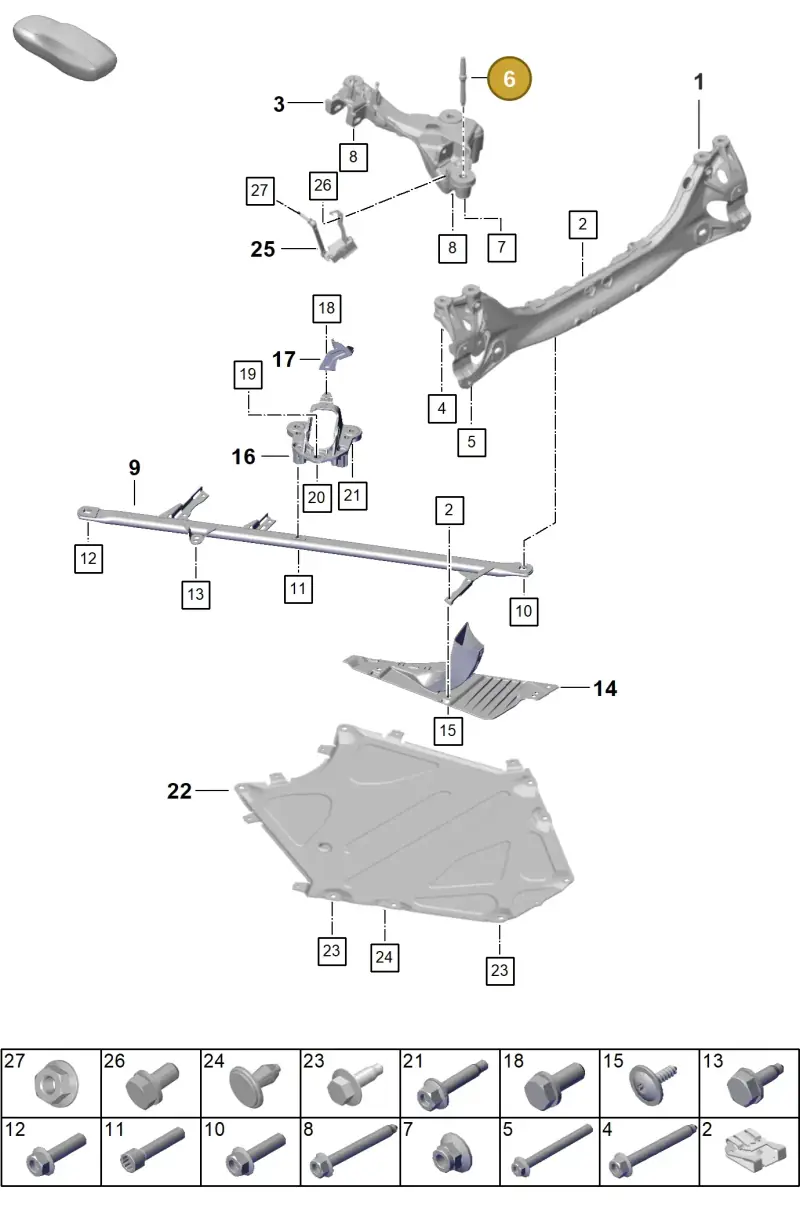 WHT008655 Volkswagen Threaded Pin