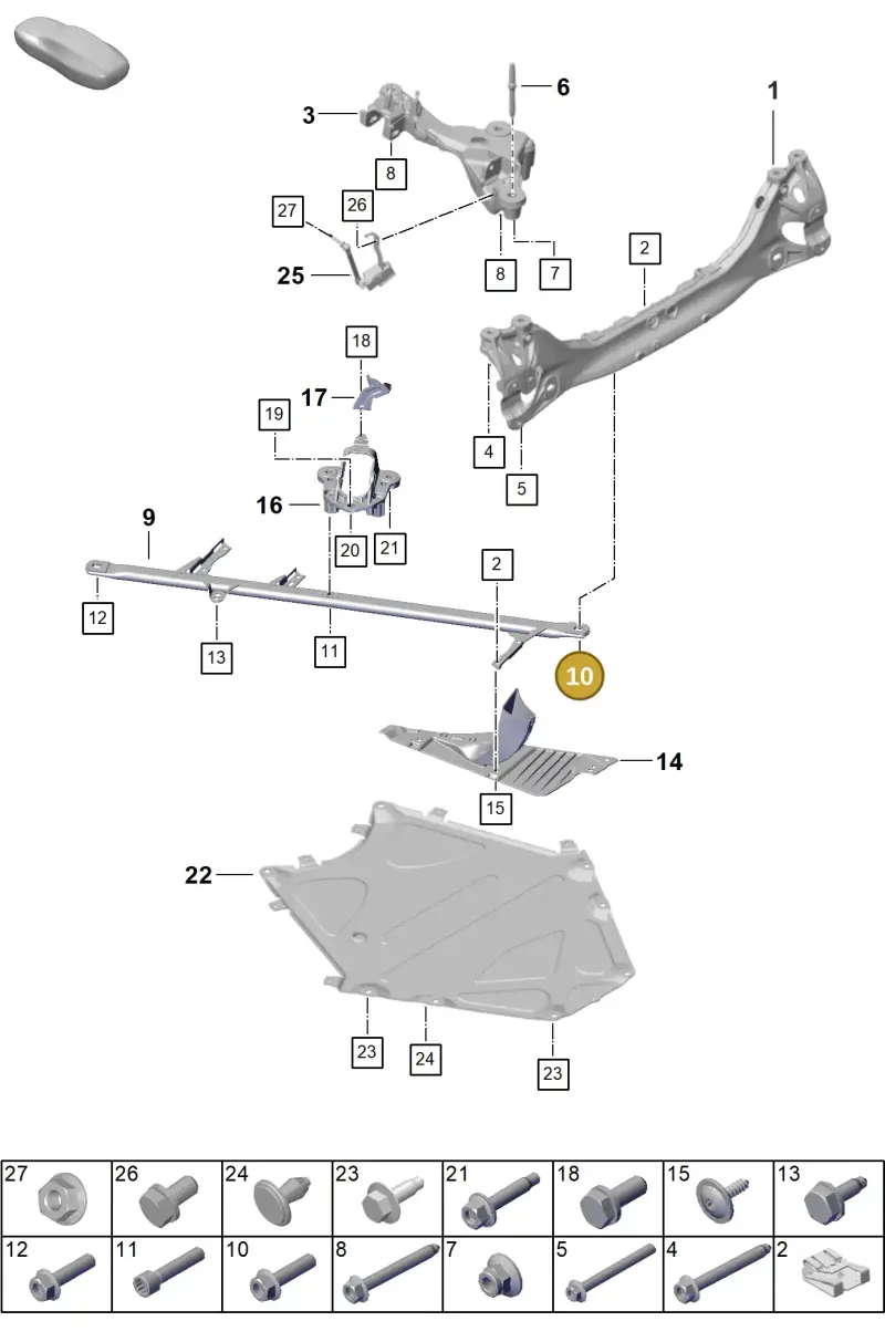 WHT008676 Volkswagen Hexagon Bolt