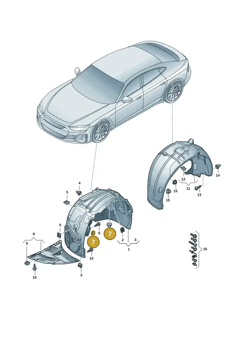 WHT008768 Volkswagen Plastic Nut