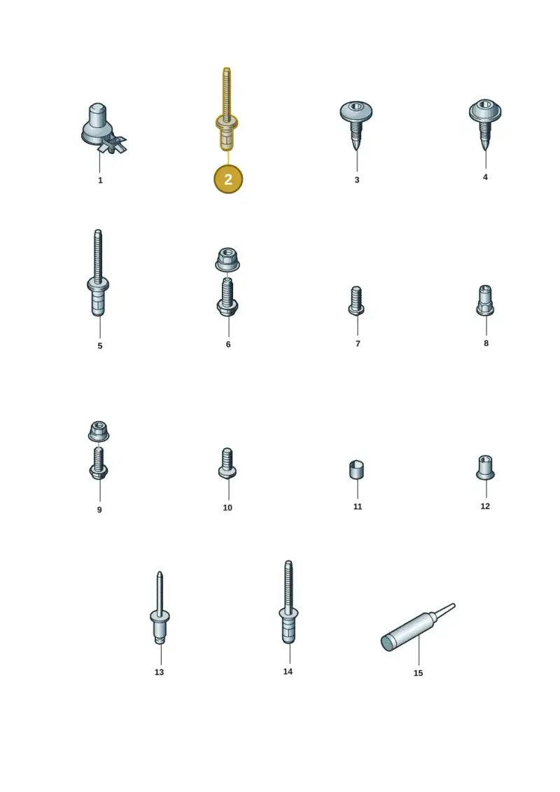 WHT008769 Volkswagen Pop Rivet