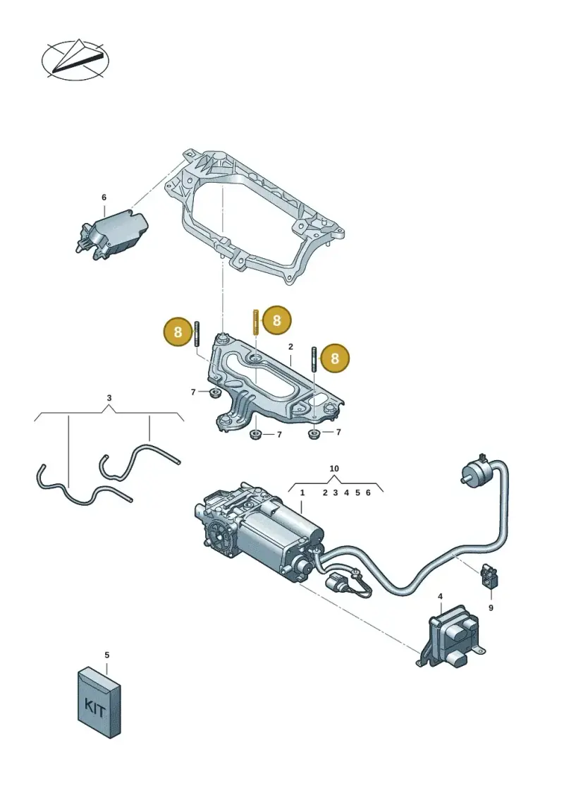 WHT008866 Volkswagen Threaded Pin
