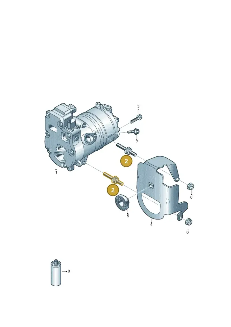 WHT008895 Volkswagen Threaded Pin