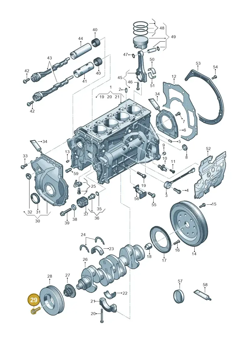 WHT008934 Volkswagen Hexagon Bolt