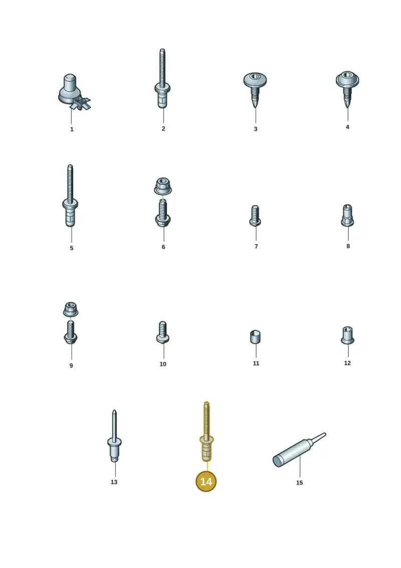 WHT009076 Volkswagen Pop Rivet