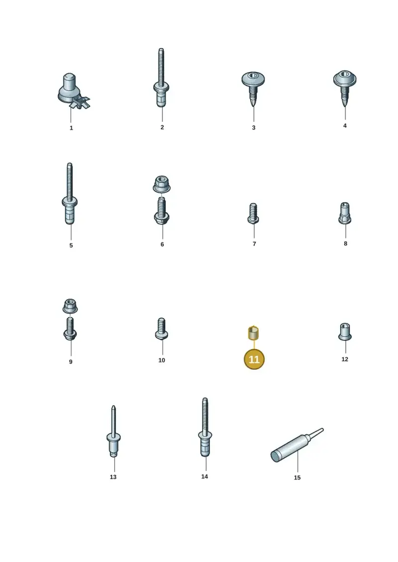 WHT009418 Volkswagen Welded Rivet