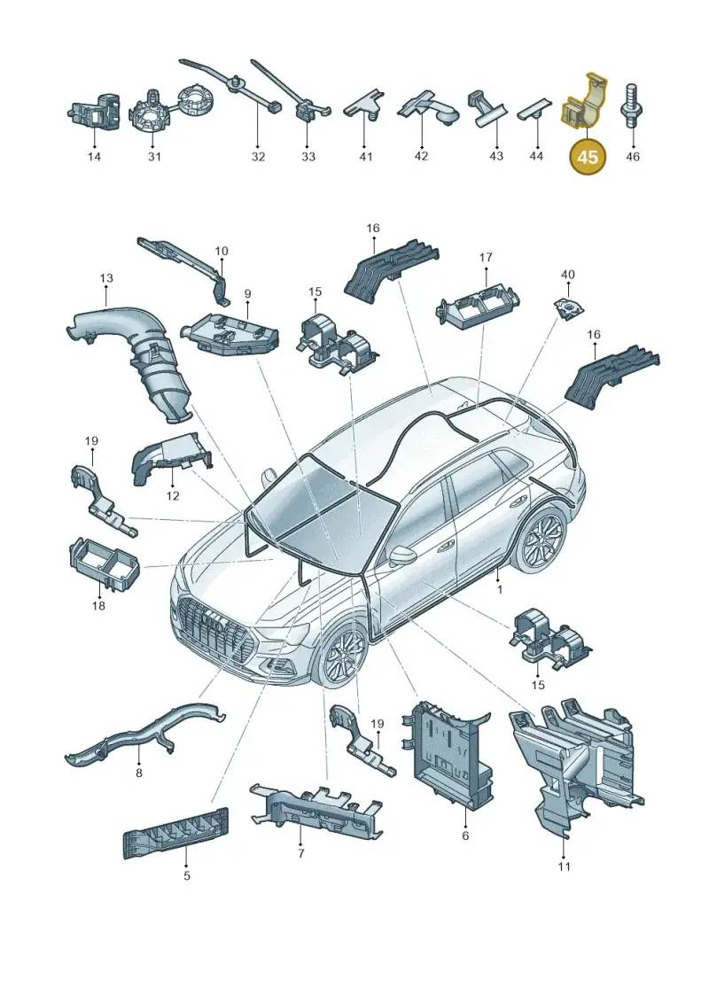 WHT009465A Volkswagen Cable Holder