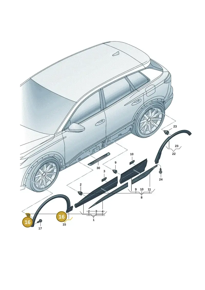 WHT009552 Volkswagen Clip
