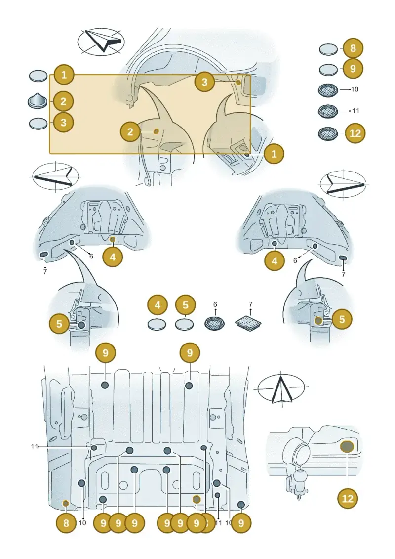 WHT010041 Volkswagen Sticky Padding