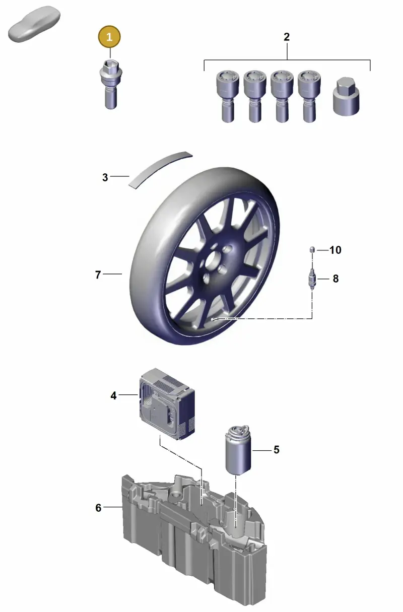 WHT010066 Volkswagen Wheel Bolt
