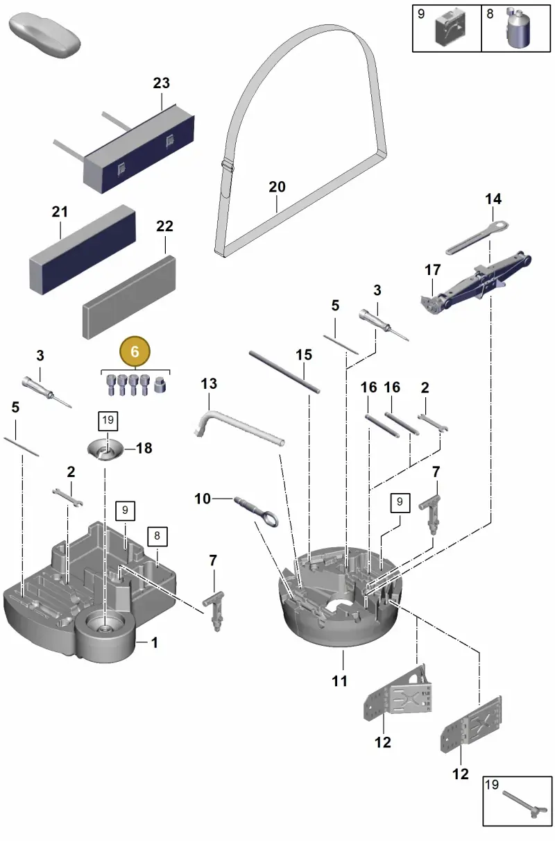 WHT010068A Volkswagen 1 Set Wheel Studs Anti-Theft