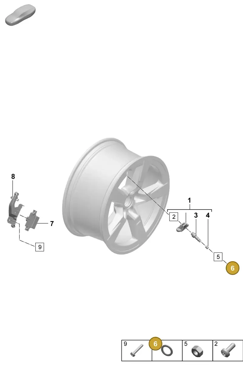 WHT010179 Volkswagen Union Nut