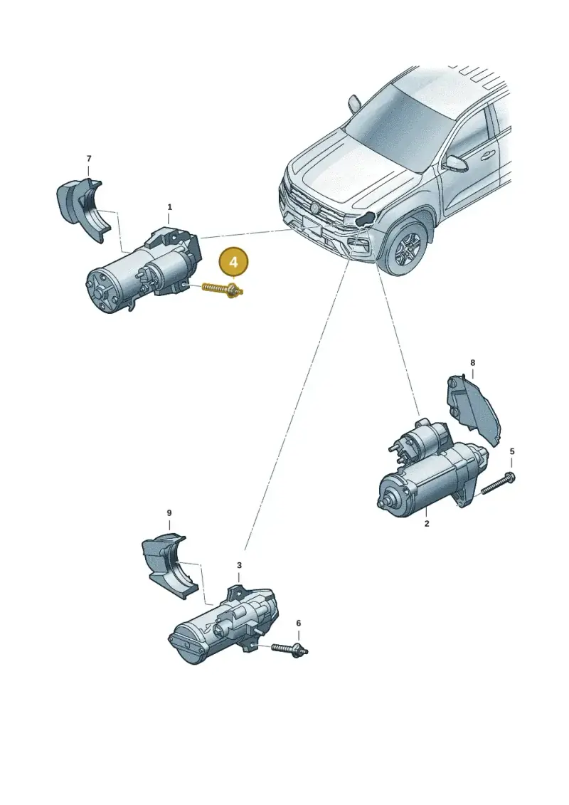 WHT010662 Volkswagen Double Stud with Hexagon Drive