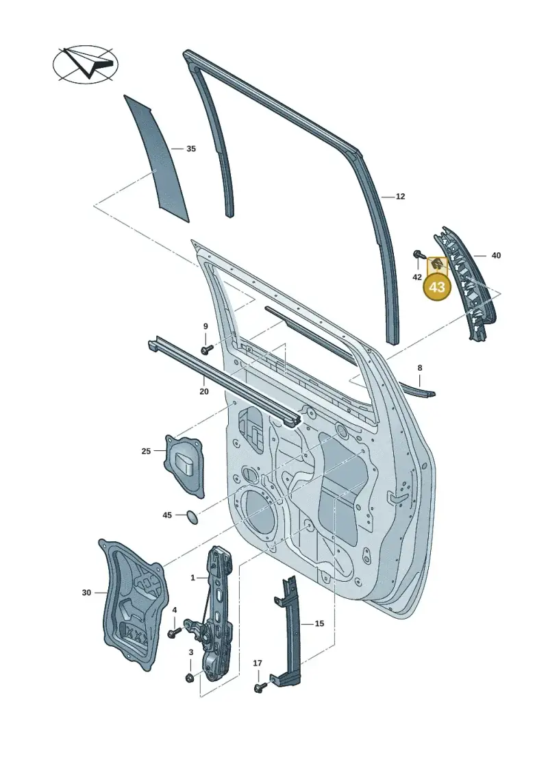 WHT010668 Volkswagen Clip