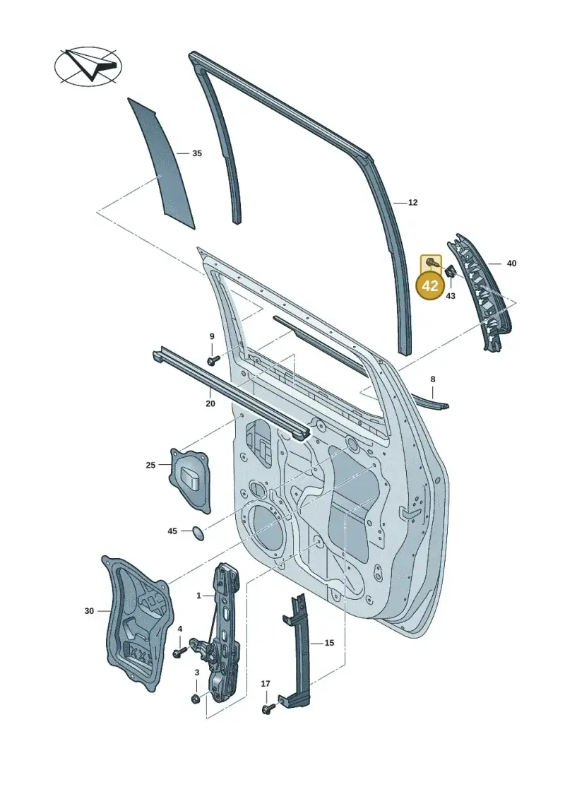 WHT010737 Volkswagen Panel Screw