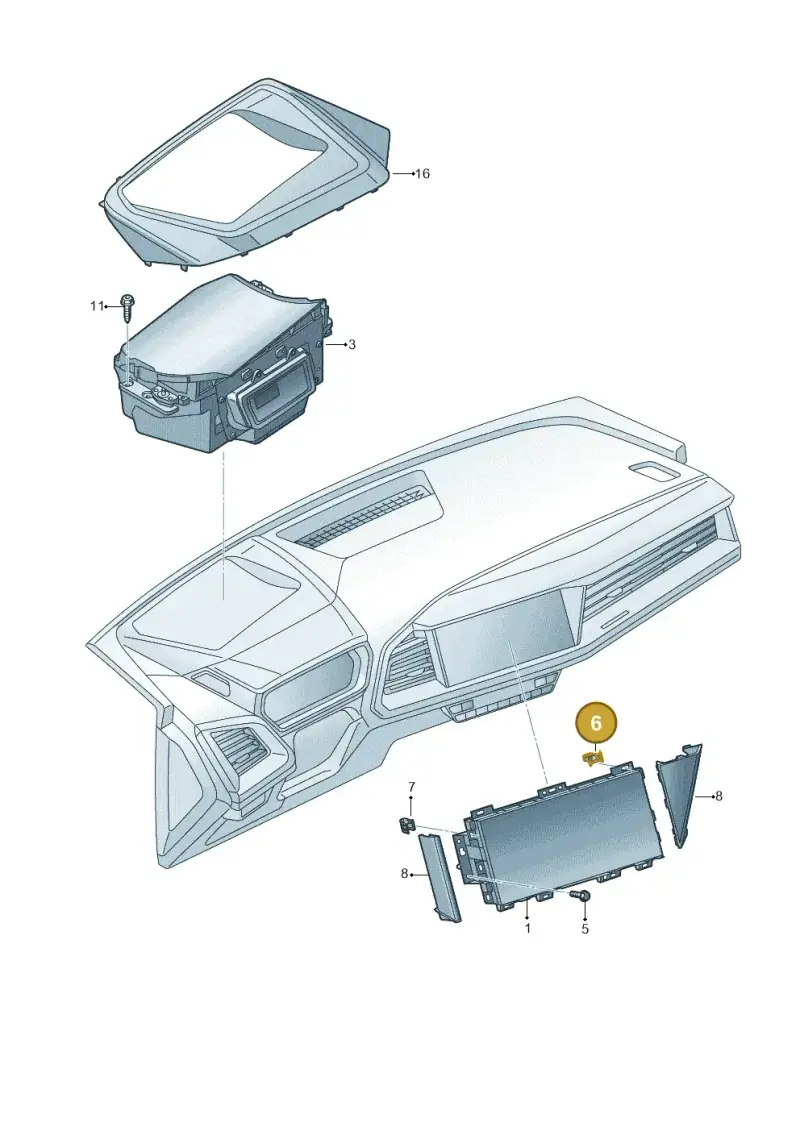 WHT011344 Volkswagen Clip