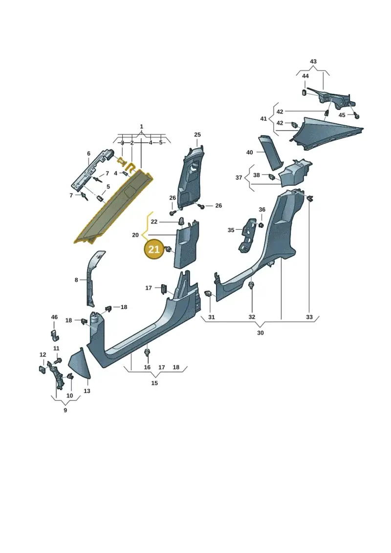 WHT011733 Volkswagen Retaining Clip
