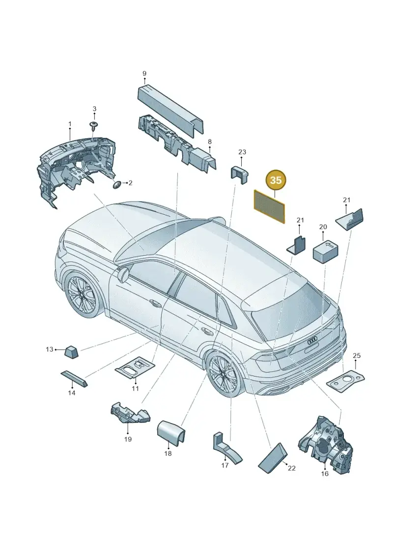 000863890 — Audi RS Q8 Quattro (2019-) diagram 429863020, position 35